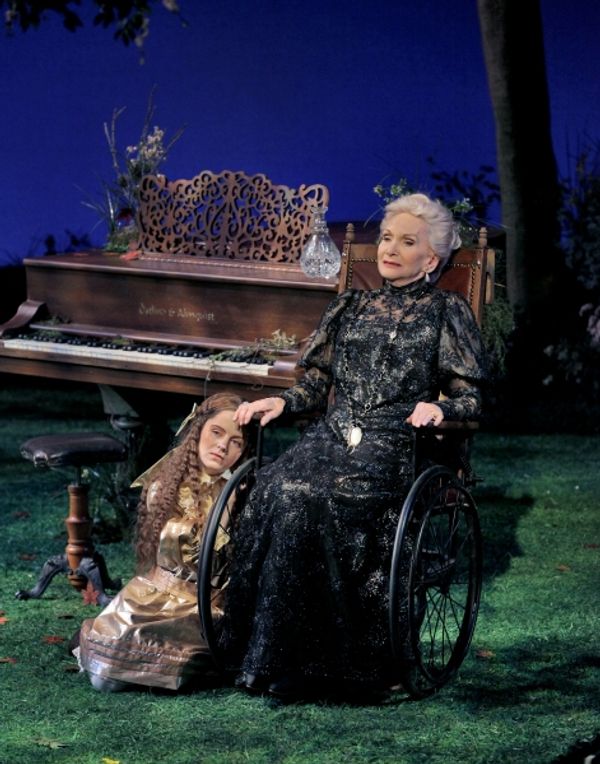 (L to R) Vivian Krich-Brinton as Fredrika Armfeldt and Sian Phillips as Madame Armfel Photo