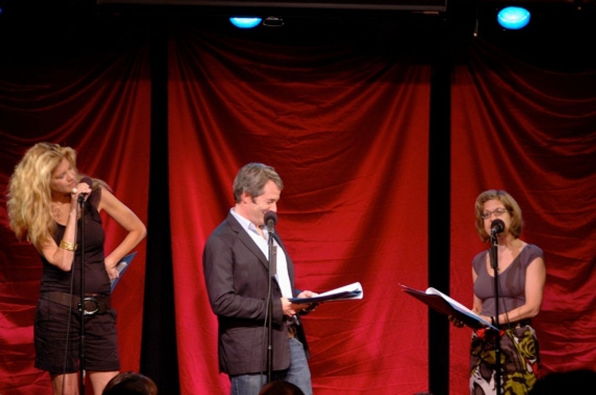 Kristen Johnson, Matthew Broderick and Jackie Hoffman at 