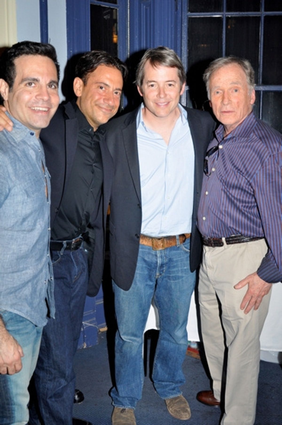 Mario Cantone, Eugene Pack, Matthew Broderick and Dick Cavett at 