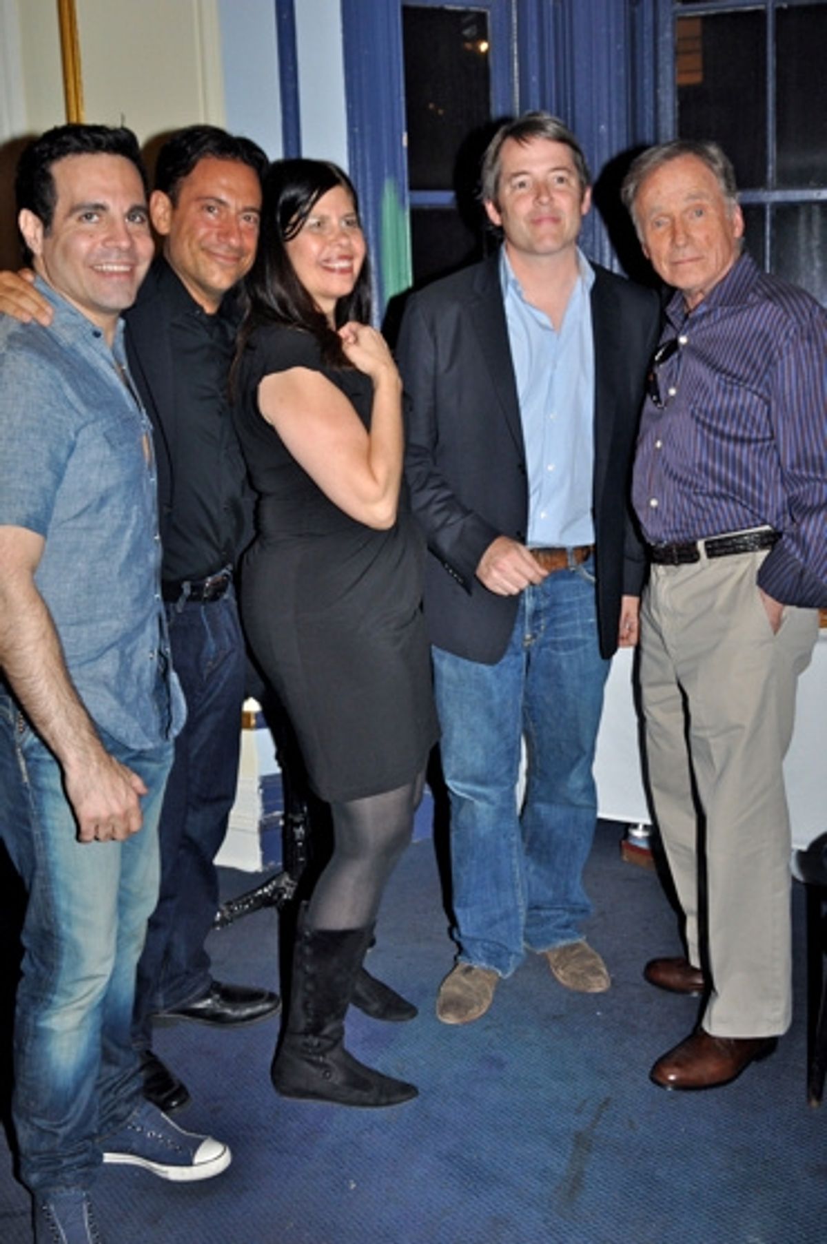 Mario Cantone, Eugene Pack, Dayle Reyfel, Matthew Broderick and Dick Cavett at 