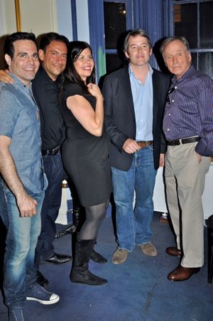 Mario Cantone, Eugene Pack, Dayle Reyfel, Matthew Broderick and Dick Cavett Photo