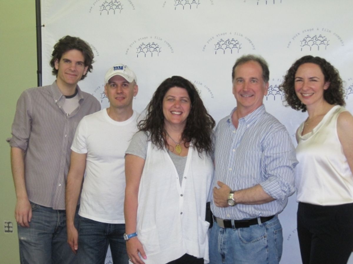 Alex Timbers, Keith Bunin, Sheryl Kaller (Collaborators for the 2010 season), with founder Mark Linn-Baker and Artistic Director Johanna Pfaelzer at 
