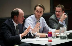 Simon Chandler, Oliver Chris & Felix Scott @ BroadwayWorld Simon Chandler, Oliver Chris & Felix Scott Photo