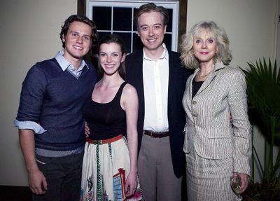 Jonathan Groff, Betty Gilpin, Mark Shanahan, director, and Blythe Danner Photo