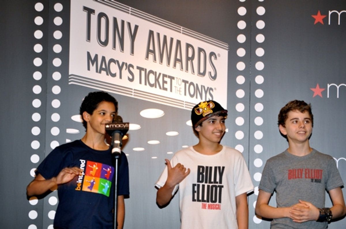 Liam Redhead, Dayton Tavares and Michael Dameski from Billy Elliot at 