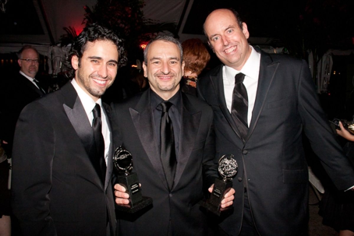 John Lloyd Young, Joe DiPietro, and Christopher Ashley at 