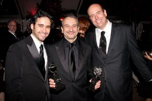 John Lloyd Young, Joe DiPietro, and Christopher Ashley Photo