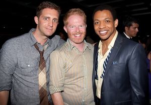 Jesse Tyler Ferguson, Derrick Baskin and MEMPHIS Party Guest Photo
