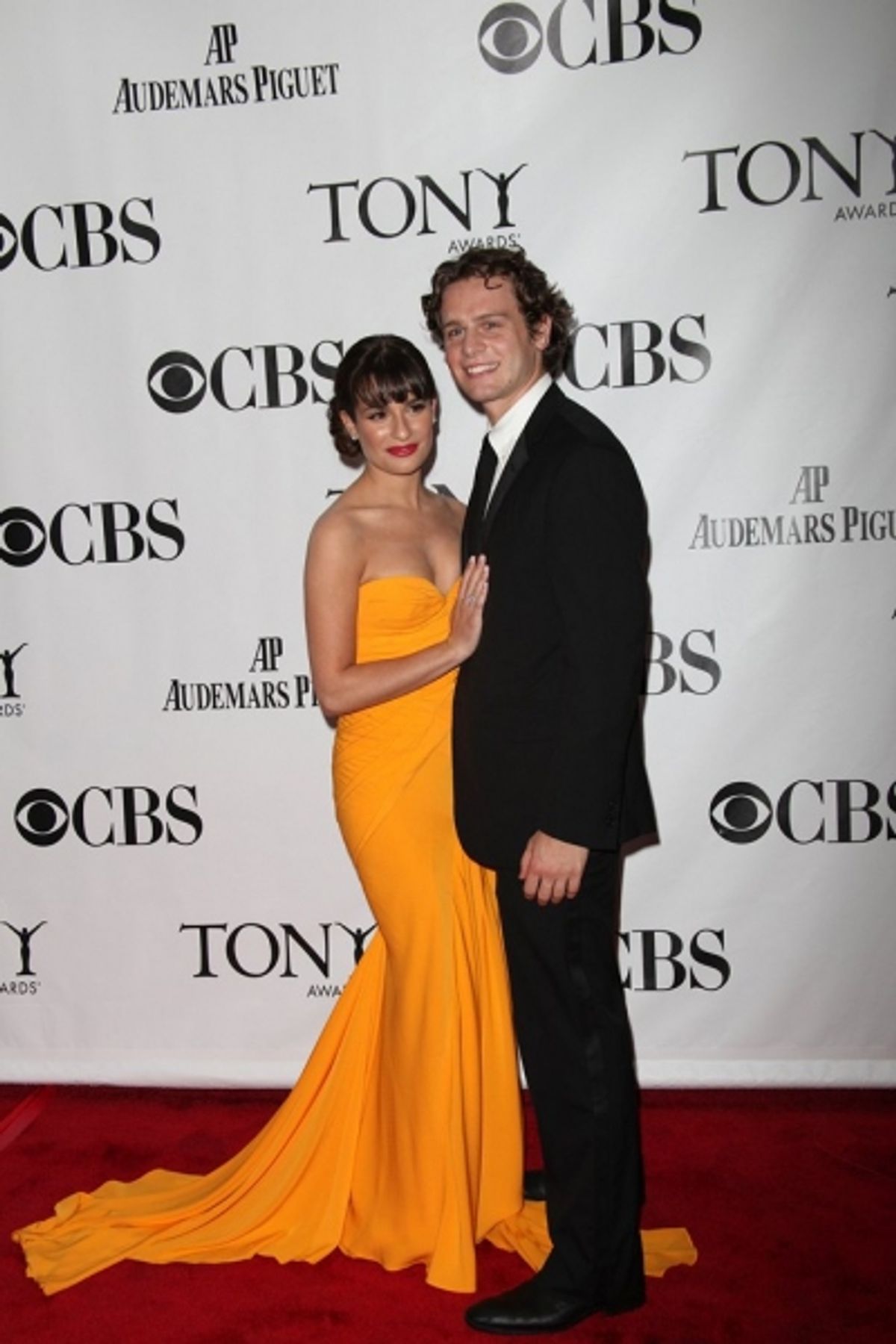 Lea Michele and Jonathan Groff at 
