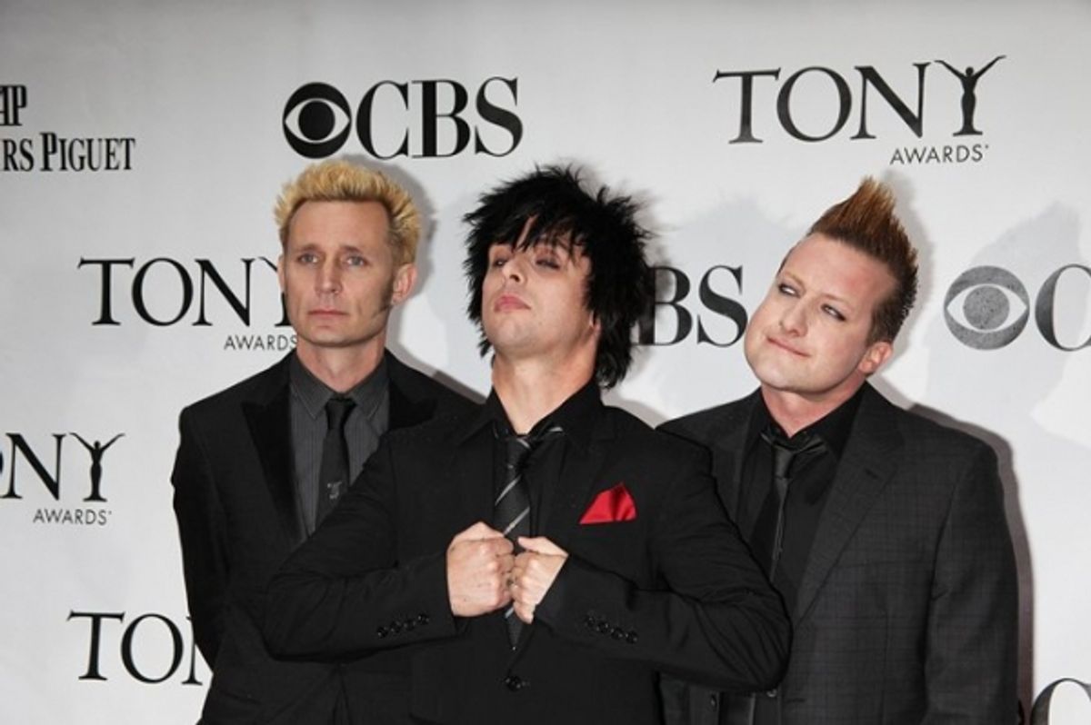 Mike Dirnt, Billie Joe Armstrong and Tre Cool of Green Day at 