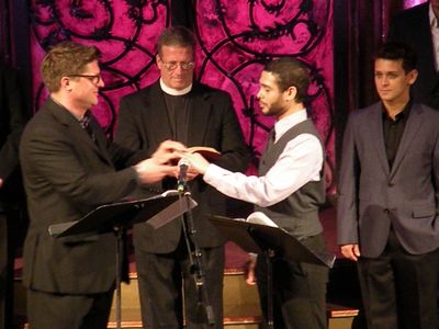 Christopher Sieber, Reverend Thomas Miller, Wilson Jermaine Heredia, Michael Longoria Photo