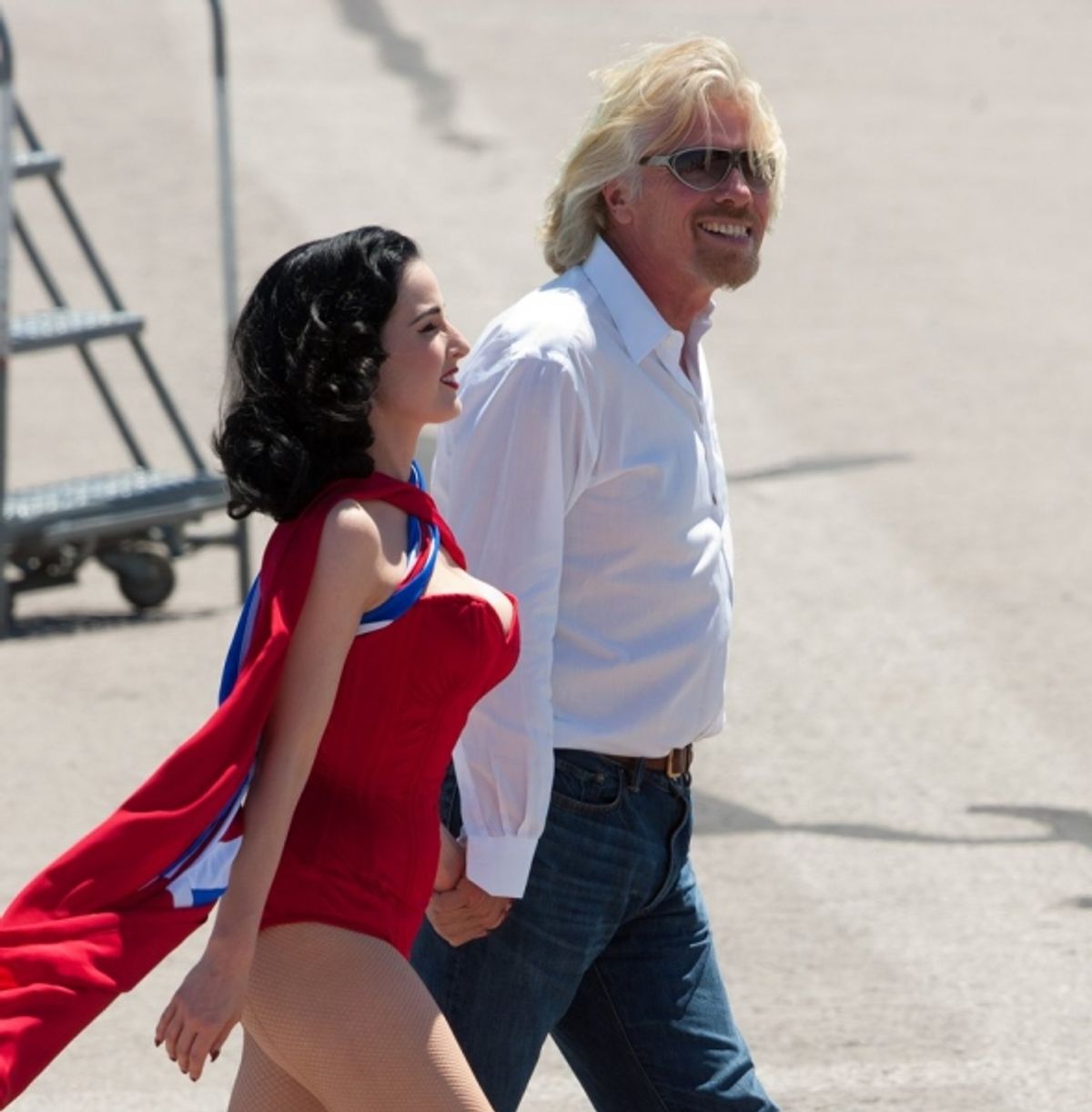 Sir Richard Branson and Dita Von Teese at 