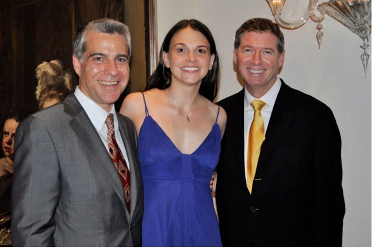 Mark Waldrop, Sutton Foster and Michael Rafter at 