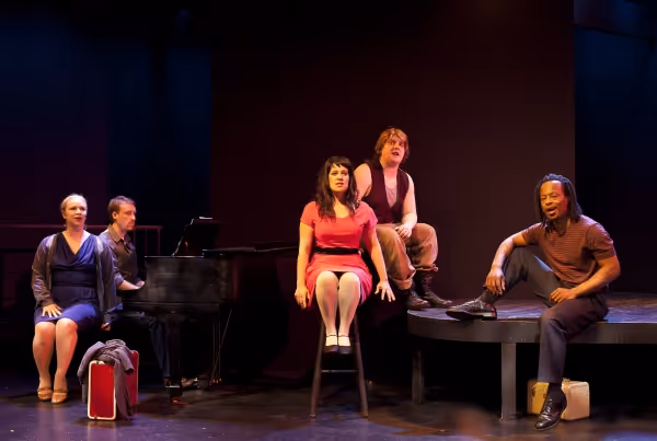 Elizabeth Klinger, musical director/accompanist Eric Nordin, Rebecca Teran, David Col Photo