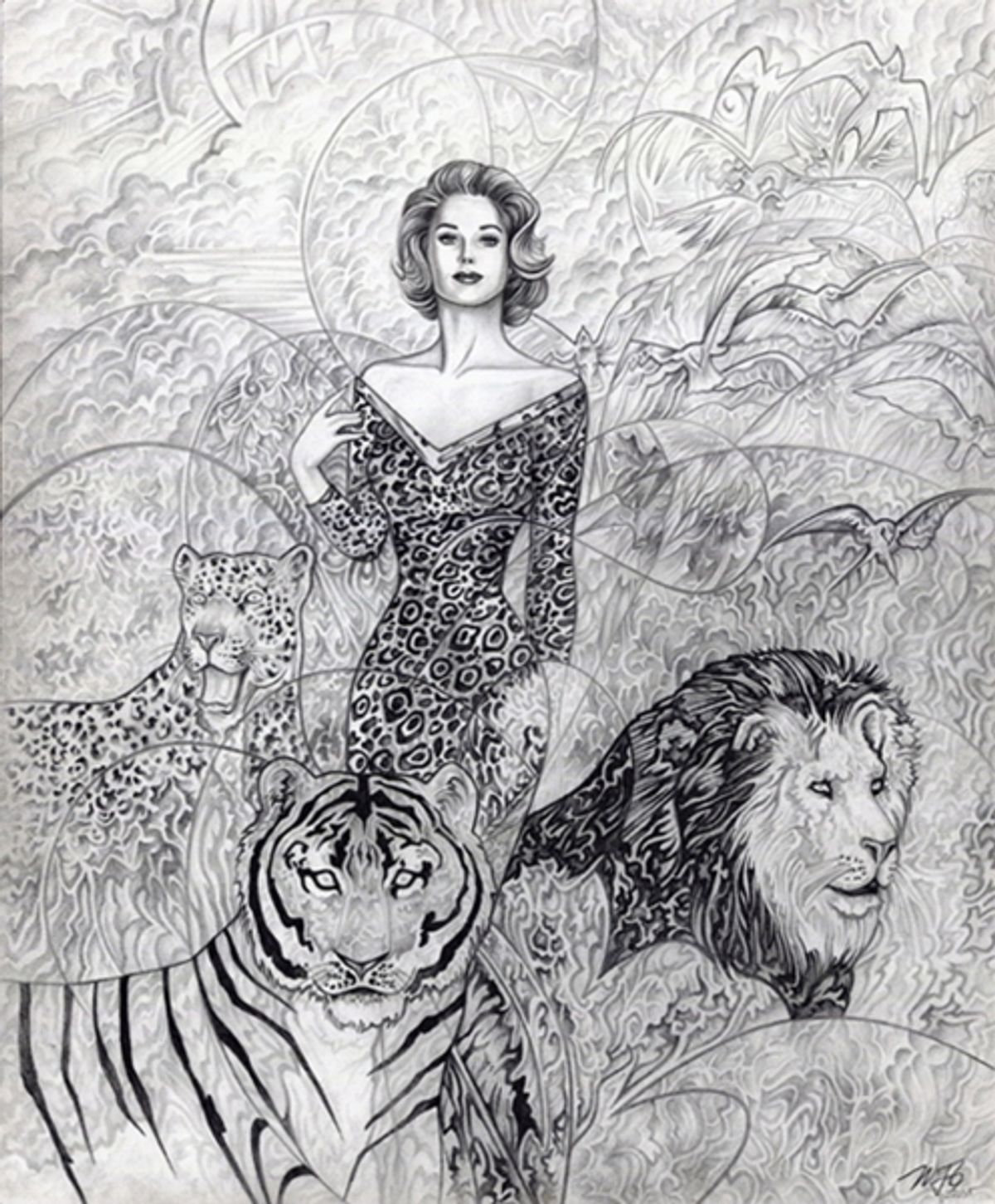 Artwork by William J. Griffith done in honor of Ms. Hedren at 