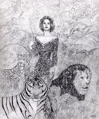 Artwork by William J. Griffith done in honor of Ms. Hedren Photo