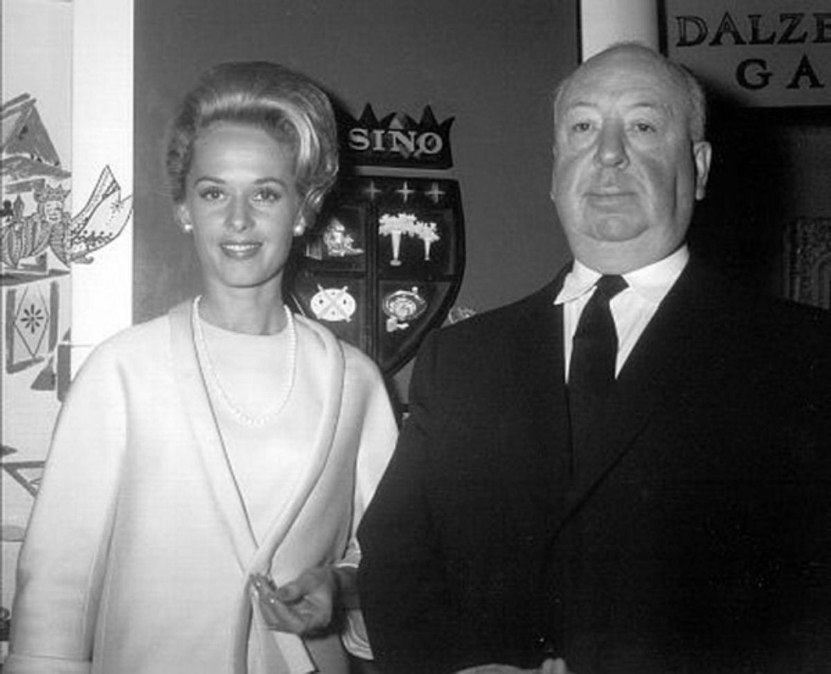 Tippi Hedren with Alfred Hitchcock at 