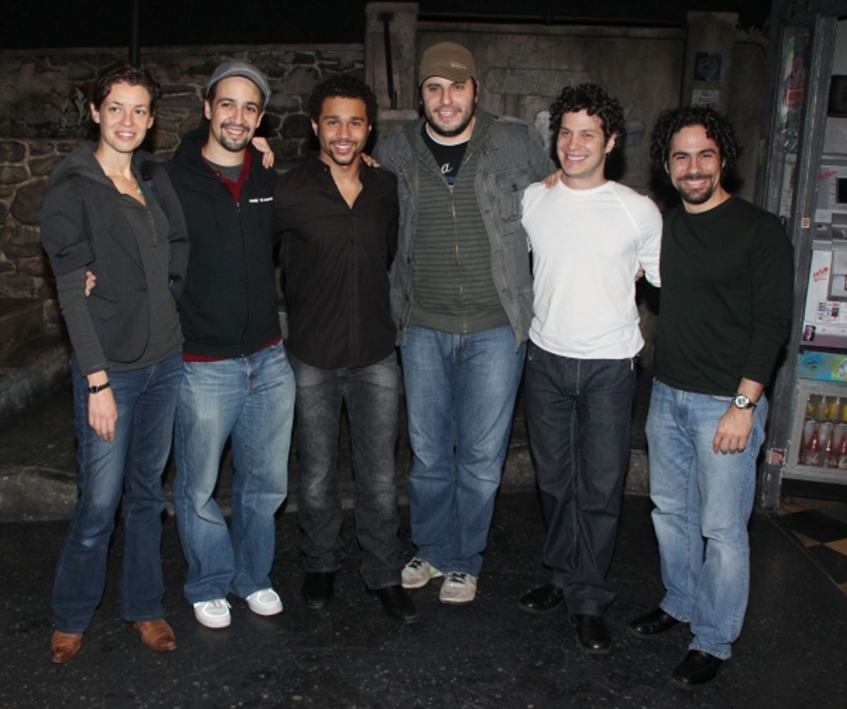Quiara Alegria Hudes, Lin-Manuel Miranda, Corbin Bleu, Bill Sherman, Thomas Kail and Alex Lacamoire at 