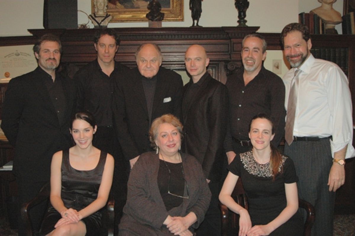Marc Kudisch, Rufus Collins, George S. Irving, Michael Cerveris, David Belcher, Kelli Barrett, Jayne Houdyshell, Maria Dizzia and David Staller at 