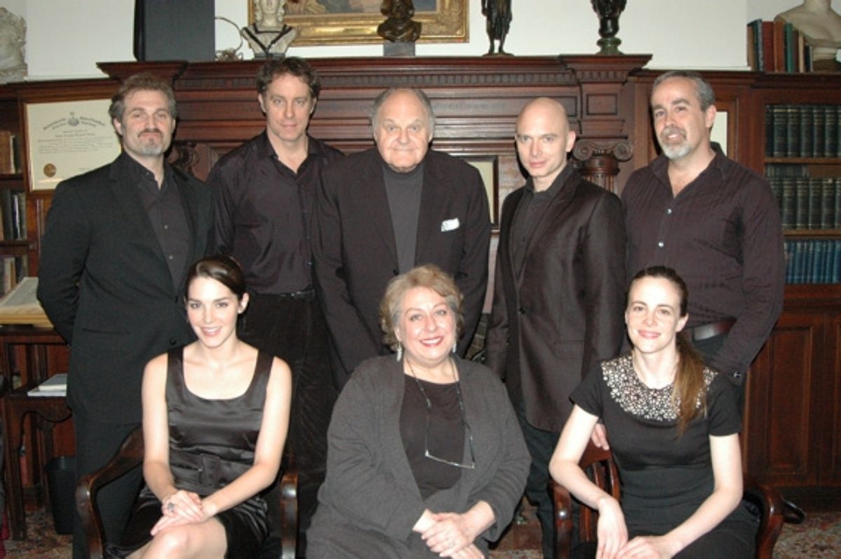 Marc Kudisch, Rufus Collins, George S. Irving, Michael Cerveris, David Belcher, Kelli Barrett, Jayne Houdyshell, Maria Dizzia at 
