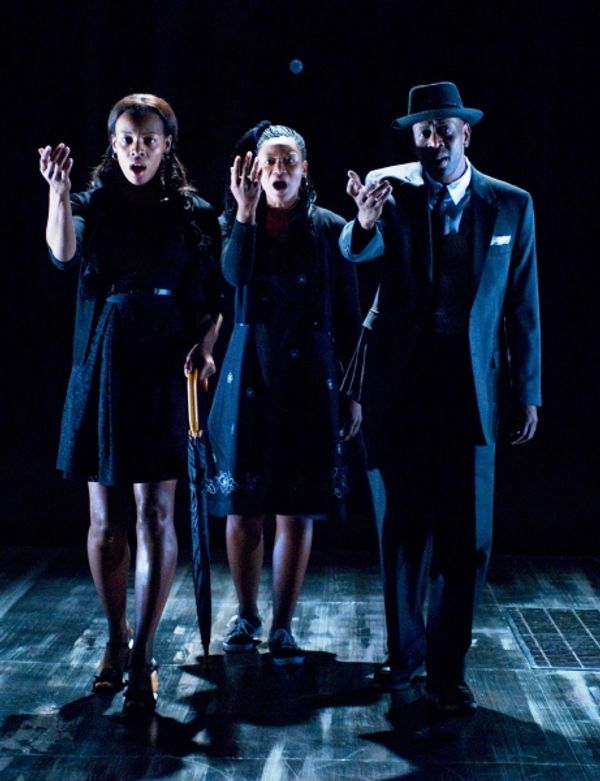 Tamberla Perry with ensemble members Alana Arenas and K. Todd Freeman Photo