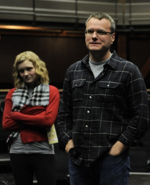 (l to r) Greta Honold (Annie) and Chris McGarry (Bob)  Photo