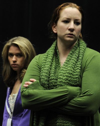(l to r) Fiona Robert (Tasha) and Katy Sullivan (Sandra)  Photo