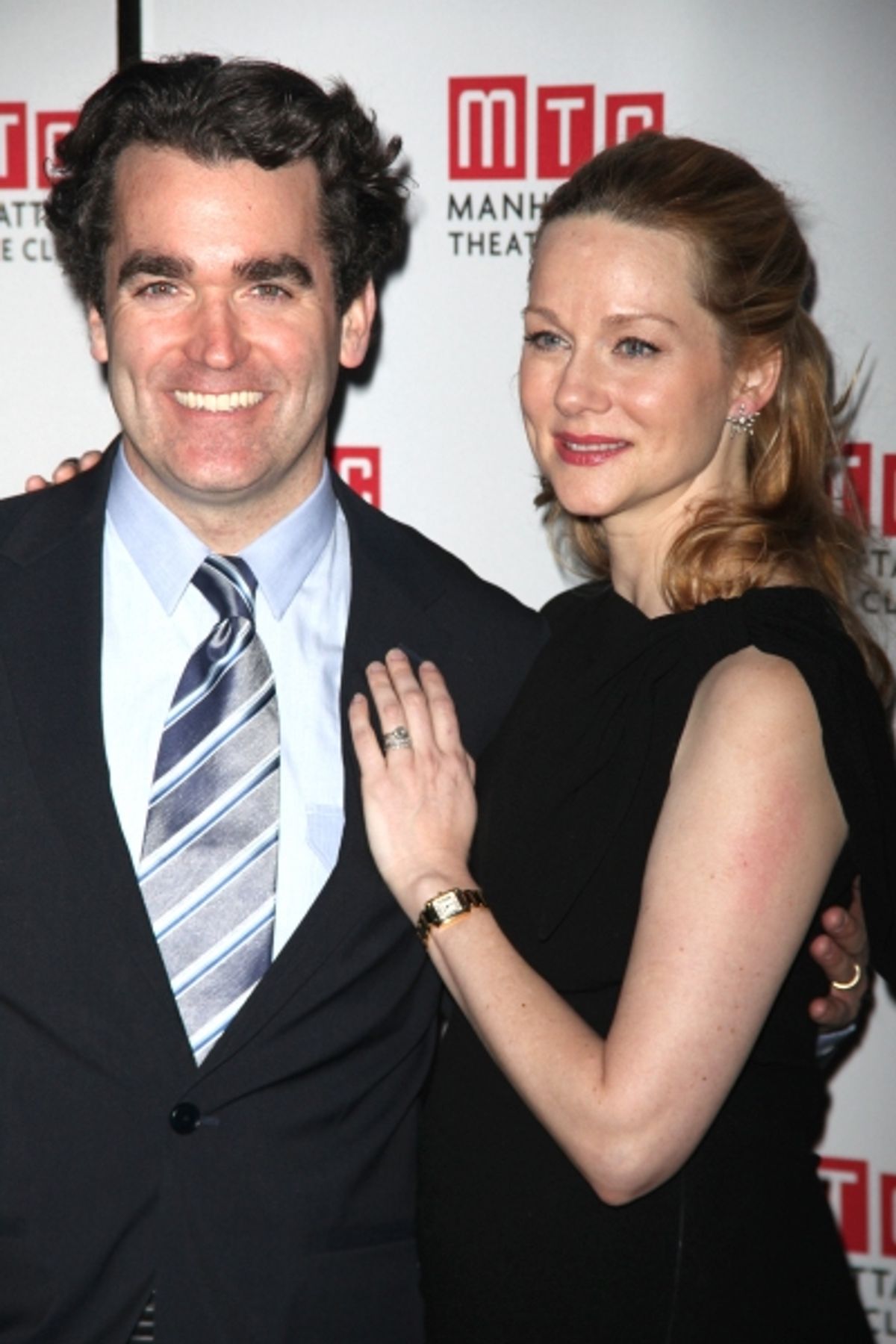 Brian d'Arcy James and Laura Linney at 