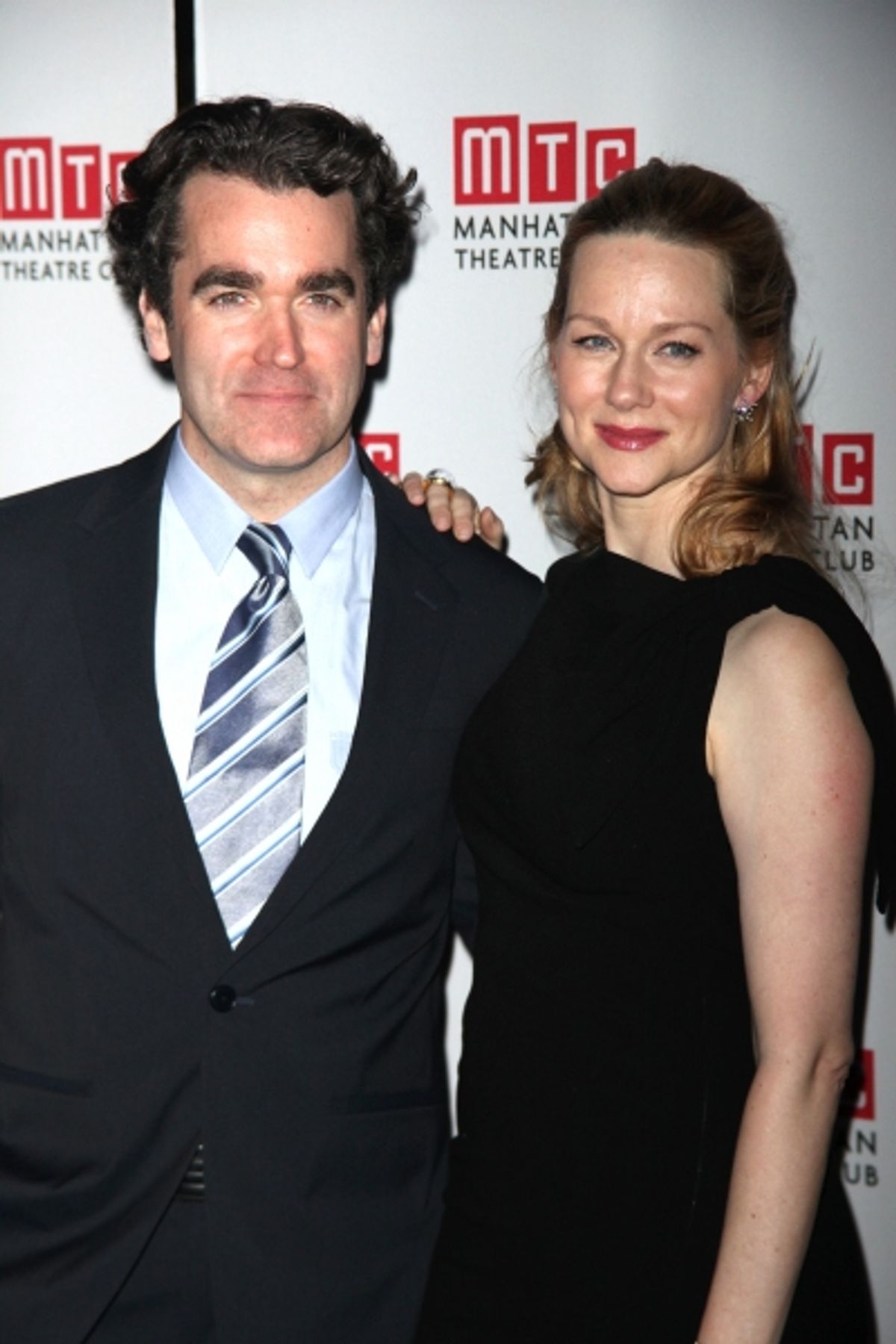Brian d'Arcy James and Laura Linney at 