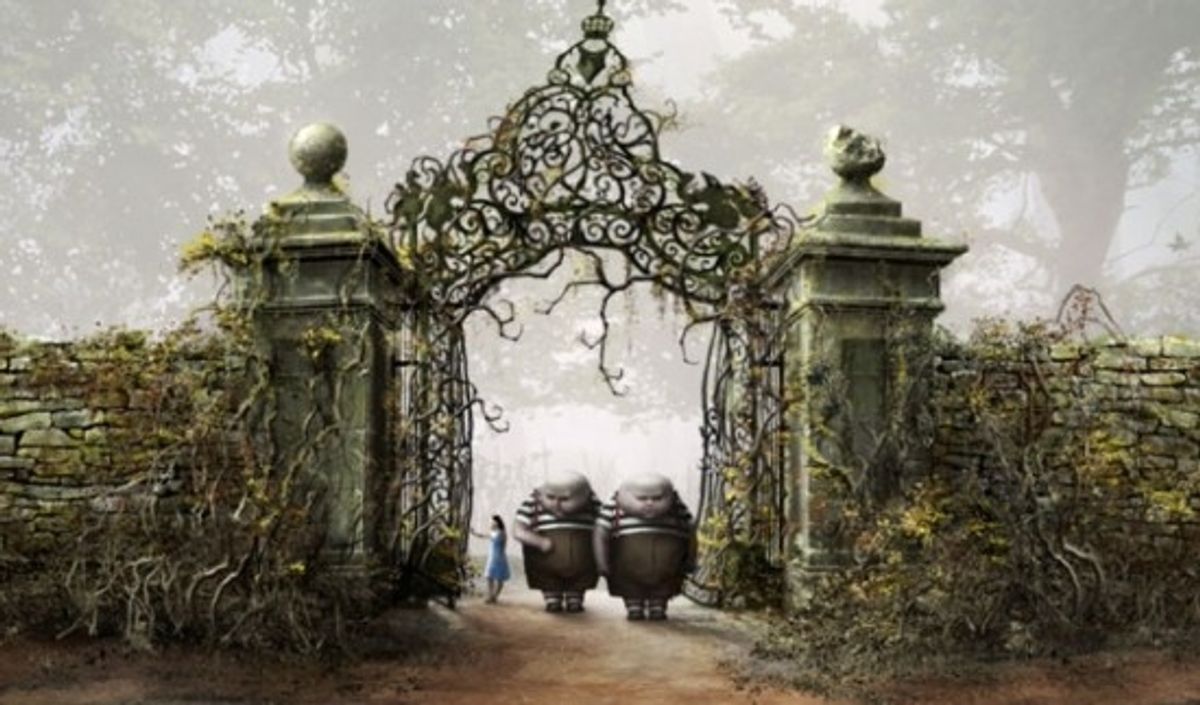 Matt Lucas as 'Tweedledee' and 'Tweedledum' at 