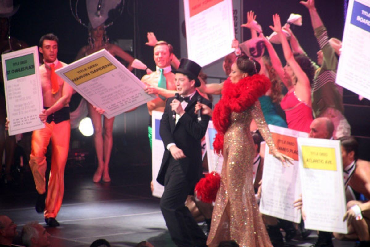 Euan Morton and Vanessa Williams with The Best Game in Town Performers at 