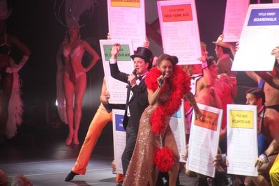Euan Morton and Vanessa Williams with The Best Game in Town Performers Photo