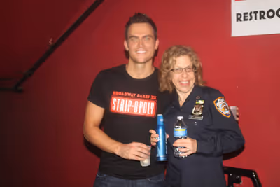Cheyenne Jackson and Jackie Hoffman Photo