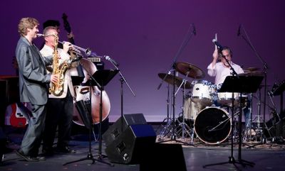 Rolling Stones' saxophonist Tim Ries and drummer Max Weinberg Photo
