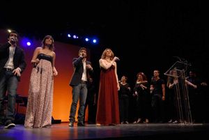 Ãngel MuÃ±iz, MarÃ­a Virumbrales, Borja Voces y Anes LeÃ³n Photo