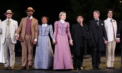 Jesse L. Martin, Lily Rabe and Al Pacino Photo