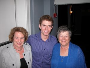 Hunter Ryan Herdlicka with Birthday girls Dot Slade and Angela Jaggar @ BroadwayWorld Hunter Ryan Herdlicka with Birthday girls Dot Slade and Angela Jaggar Photo