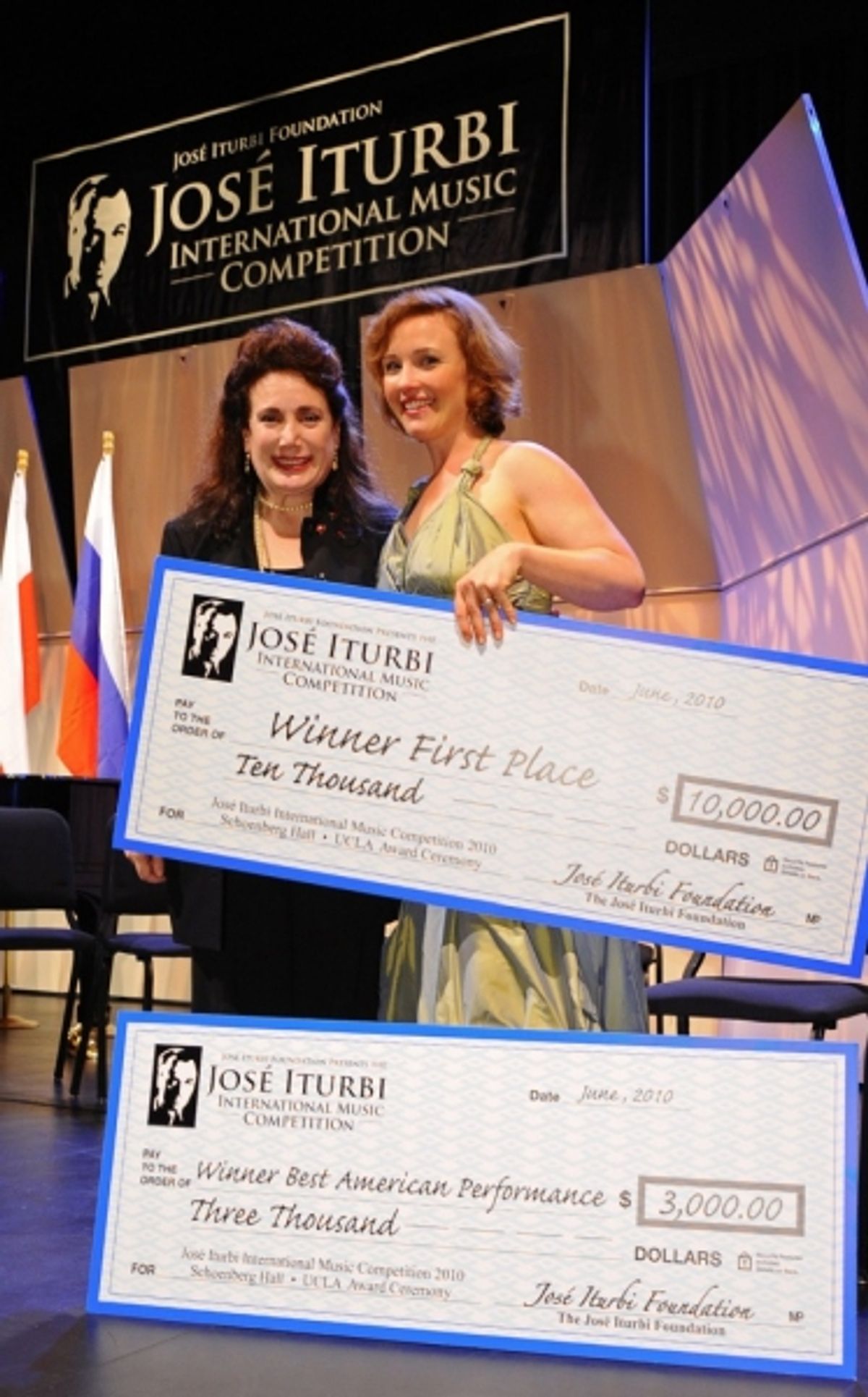 First Prize for Vocal, Sasha Cooke with Donelle Dadigan (Co-Founder and President) at 