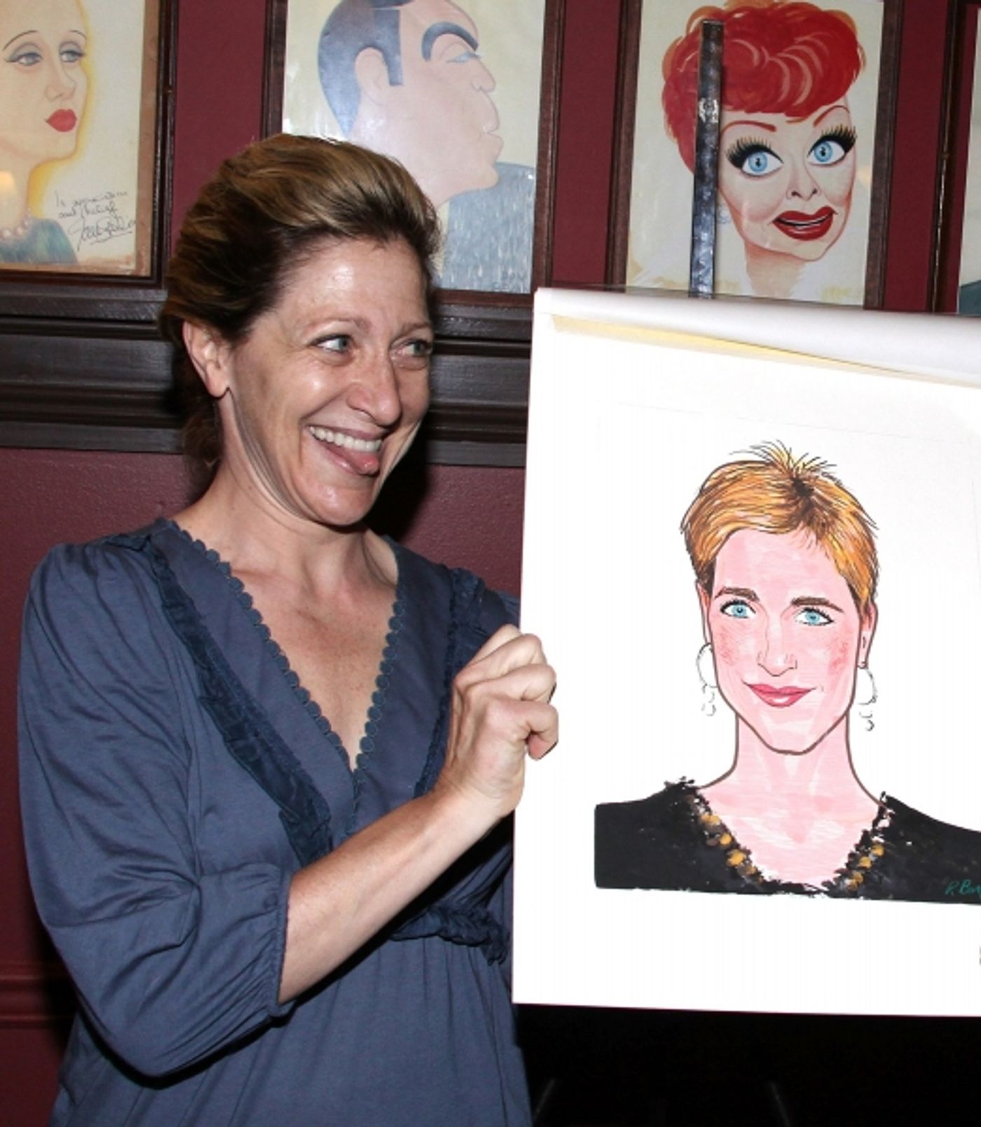 Photo Coverage: Edie Falco Receives Sardi's Caricature  Image