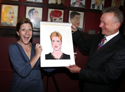 Edie Falco and Max Klimavicius Photo