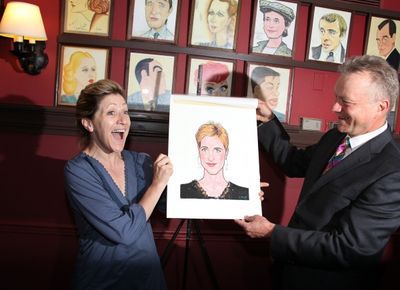 Edie Falco and Max Klimavicius Photo