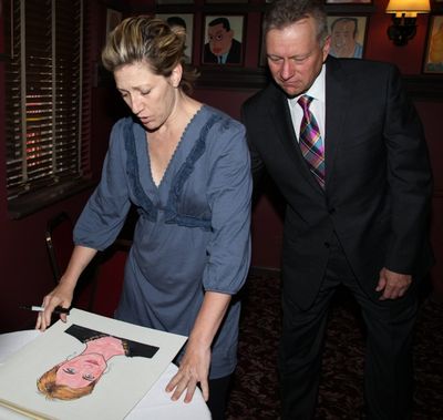 Edie Falco and Max Klimavicius Photo