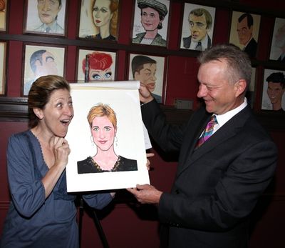 Edie Falco and Max Klimavicius Photo