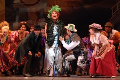 Tara Geisler as Jessica Cranshaw and Pittsburgh CLO Ensemble Photo