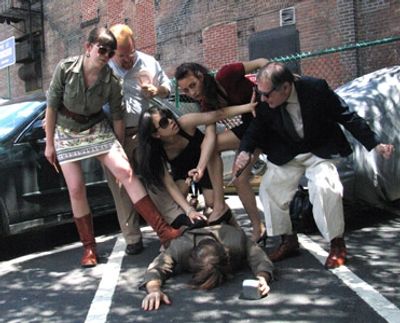 Marianna Caldwell (conspirator), Jarad Benn (conspirator), Ivory Aquino (Marc Antony) Photo