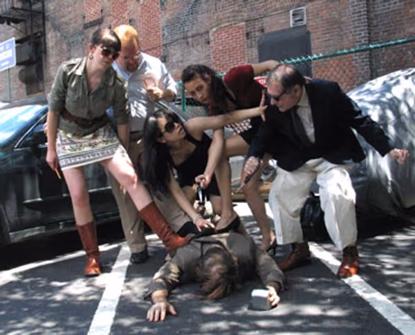 Marianna Caldwell (conspirator), Jarad Benn (conspirator), Ivory Aquino (Marc Antony) Photo