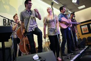 Levi Kreis, Robert Britton Lyons, Corey Kaiser, Eddie Clendening, Hunter Foster, Lance Guest, and Larry Lelli @ BroadwayWorld Levi Kreis, Robert Britton Lyons, Corey Kaiser, Eddie Clendening, Hunter Foster, Lanc Photo