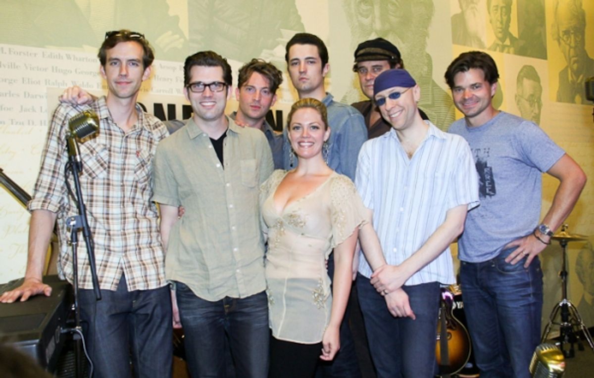 Corey Kaiser, Robert Britton Lyons, Levi Kreis, Elizabeth Stanely, Eddie Clendening, Lance Guest, Larry Lelli, and Hunter Foster at 