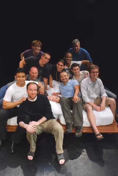 The Cast of Bailiwick Chicago's FUCKING MEN with playwright Joe DiPietro Photo