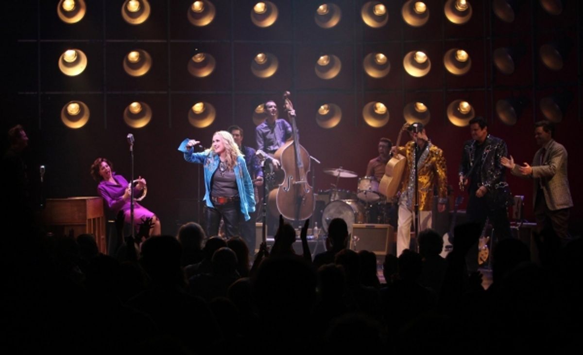 Elizabeth Stanley, Melissa Etheridge, Robert Britton Lyons, Cory Kaiser, Larry Lelli, Eddie Clendening, Lance Guest and Hunter Foster at 